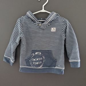 Calvin Klein striped hooded long sleeved shirt